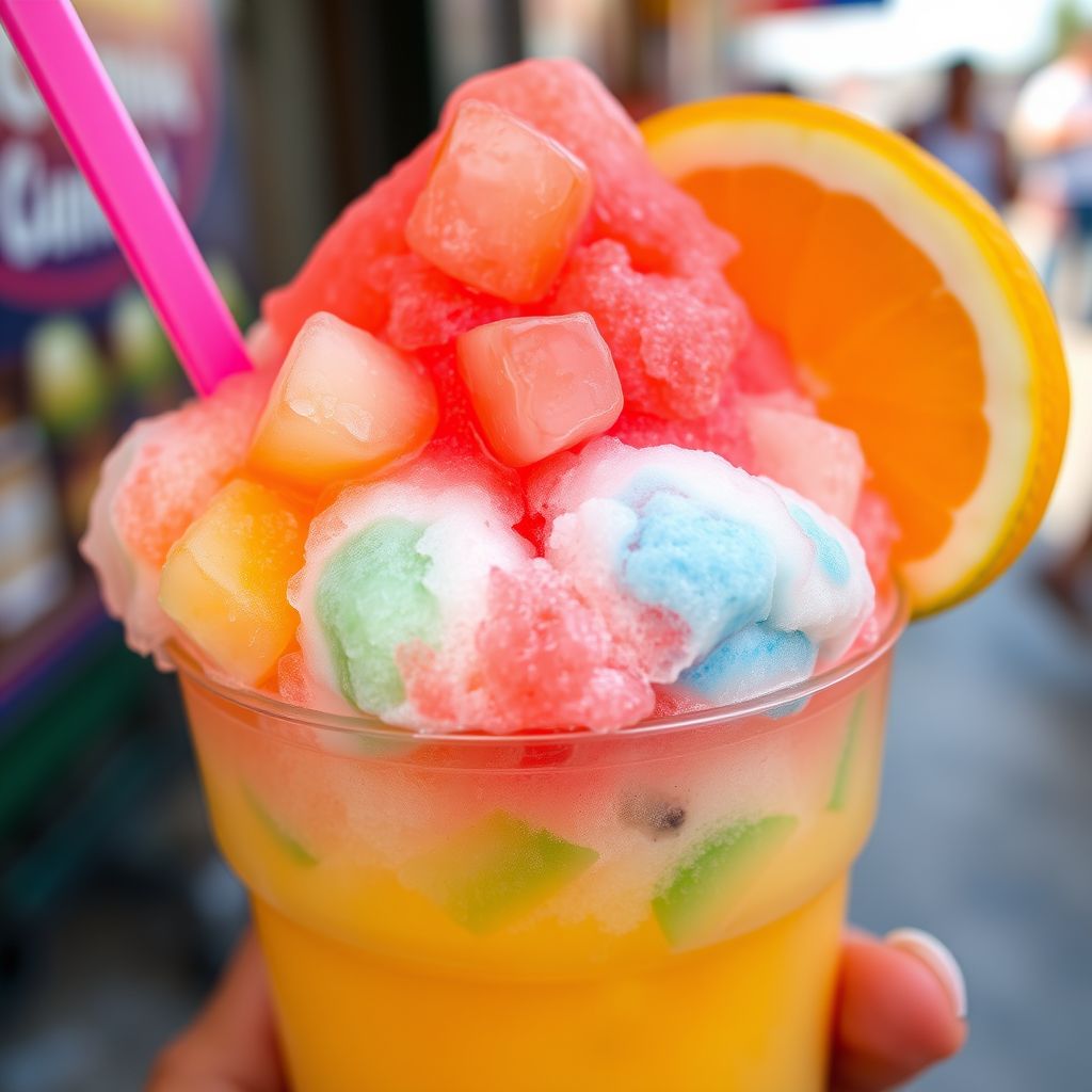 Fresh raspado shaved ice